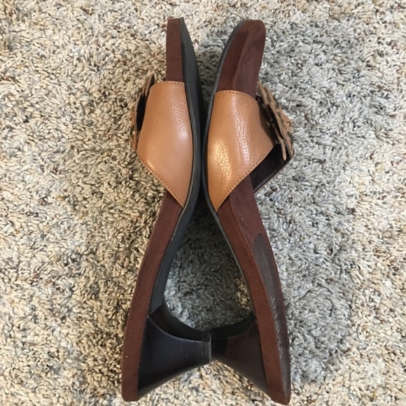 Franco Sarto Brown Leather Sandals - Picture 5 of 7